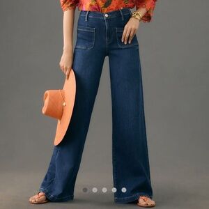 Like New Frame Denim Le Bardot Wide-Leg Jeans sz 30